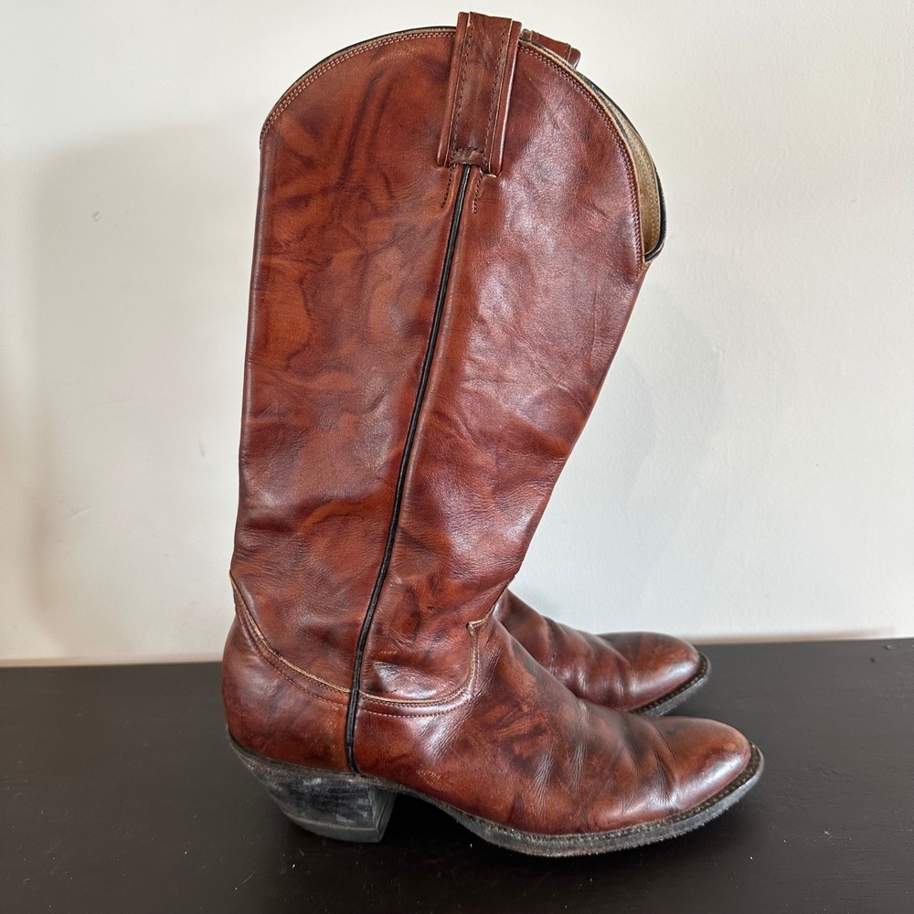 Tony Lama Brown Leather Western Cowboy Boots Style 7459 Womens 7.5 B